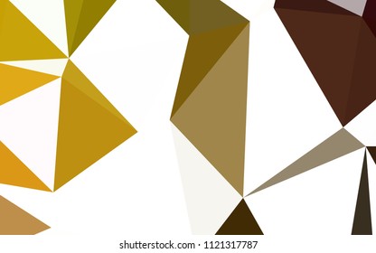 Dark Green, Yellow vector low poly layout. Polygonal abstract illustration with gradient. Pattern for a brand book's backdrop.