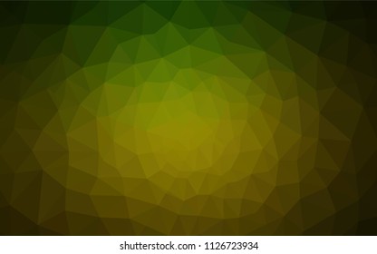 Dark Green, Yellow vector low poly texture. A completely new color illustration in a polygonal style. Completely new template for your banner.