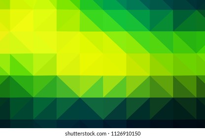 Dark Green, Yellow vector low poly layout. Creative geometric illustration in Origami style with gradient. A new texture for your web site.
