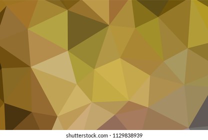 Dark Green, Yellow vector low poly cover. Colorful illustration in polygonal style with gradient. Completely new template for your banner.