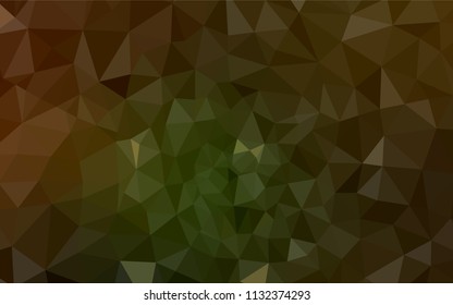 Dark Green, Yellow vector low poly texture. Shining colorful illustration with triangles. Textured pattern for your backgrounds.