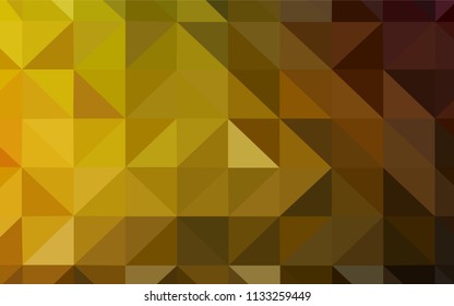 Dark Green, Yellow vector low poly cover. Colorful abstract illustration with triangles. Template for cell phone's backgrounds.
