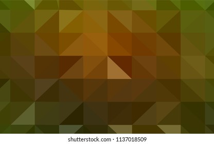 Dark Green, Yellow vector low poly texture. A completely new color illustration in a polygonal style. Best triangular design for your business.