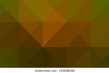 Dark Green, Yellow vector low poly layout. Shining colored illustration in a new style. The template for cell phone's backgrounds.