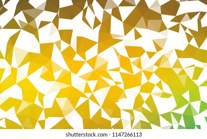 Dark Green, Yellow vector low poly texture. Modern abstract illustration with triangles. New template for your brand book.
