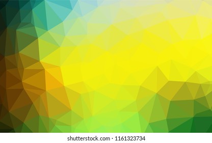 Dark Green, Yellow vector low poly layout. A completely new color illustration in a vague style. The template can be used as a background for cell phones.