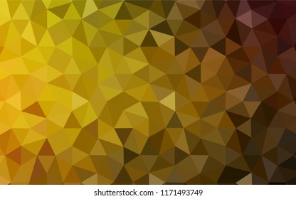 Dark Green, Yellow vector low poly layout. Creative illustration in halftone style with triangles. Brand new design for your business.