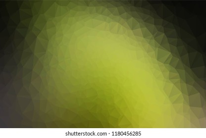 Dark Green, Yellow vector low poly cover. Colorful illustration in abstract style with gradient. The elegant pattern can be used as part of a brand book.