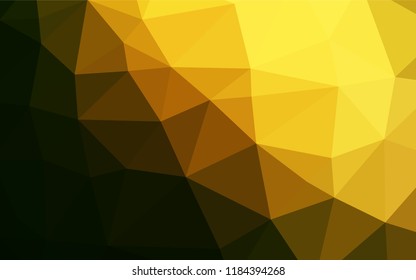 Dark Green, Yellow vector low poly texture. Modern geometrical abstract illustration with gradient. The completely new template can be used for your brand book.