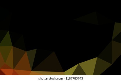 Dark Green, Yellow vector low poly texture. Colorful abstract illustration with gradient. The polygonal design can be used for your web site.