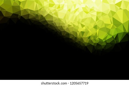 Dark Green, Yellow vector low poly cover. Colorful abstract illustration with gradient. A completely new design for your business.
