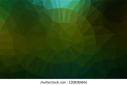 Dark Green, Yellow vector low poly cover. A completely new color illustration in a vague style. A completely new design for your business.