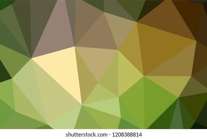 Dark Green, Yellow vector low poly cover. A completely new color illustration in a polygonal style. Best triangular design for your business.