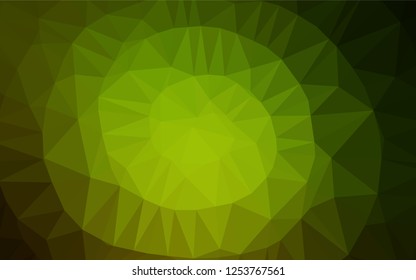 Dark Green, Yellow vector low poly cover. Colorful illustration in abstract style with gradient. The template can be used as a background for cell phones.