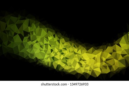 Dark Green, Yellow vector low poly cover. Colorful illustration in abstract style with gradient. Completely new template for your business design.