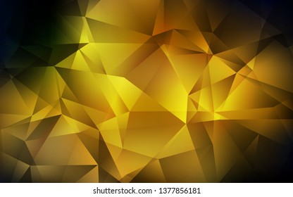 Dark Green, Yellow vector low poly background. Polygonal abstract illustration with gradient. New template for your brand book.