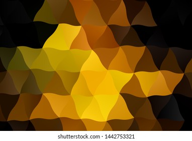 Dark Green, Yellow vector low poly texture. Shining colorful illustration with triangles. Pattern for a brand book's backdrop.