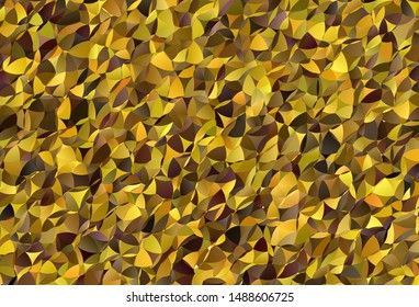 Dark Green, Yellow vector low poly layout. Shining polygonal illustration, which consist of triangles. Brand new design for your business.