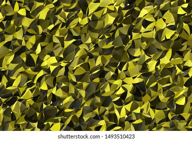 Dark Green, Yellow vector low poly background. A sample with polygonal shapes. New template for your brand book.