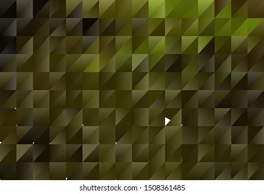 Dark Green, Yellow vector low poly background. Colorful illustration in polygonal style with gradient. Best triangular design for your business.