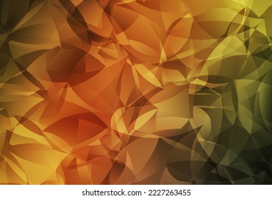 Verde oscuro, amarillo vectorial bajo fondo de poli. Ilustración abstracta poligonal con gradiente. Una nueva textura para tu sitio web.