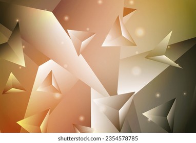 Verde oscuro, vector amarillo bajo diseño de polos. Una ilustración de color completamente nueva en un estilo poligonal. Patrón triangular para tu diseño.