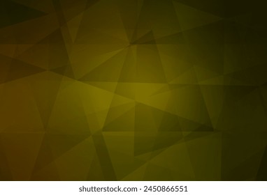 Dark Green, Yellow vector low poly background. Elegant bright polygonal illustration with gradient. Textured pattern for your backgrounds.