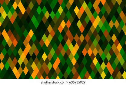 Dark Green, Yellow vector low poly template. Shining illustration, which consist of triangles. Triangular pattern for your business design.