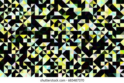Dark Green, Yellow vector low poly background. Shining colored illustration in a brand-new style. The polygonal design can be used for your web site.