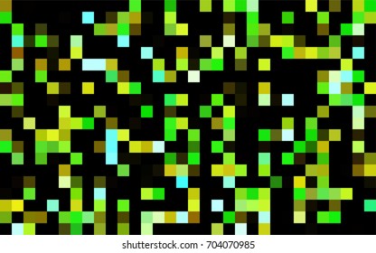 Dark Green, Yellow vector low poly background. A sample with a polygonal design. Illustration in polygonal style with repeating squares