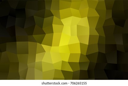 Dark Green, Yellow vector low poly background. A sample with a polygonal design. Illustration in polygonal style with repeating squares