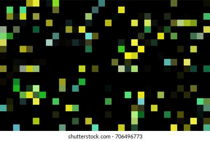 Dark Green, Yellow vector low poly background. A sample with a polygonal design. Illustration in polygonal style with repeating squares