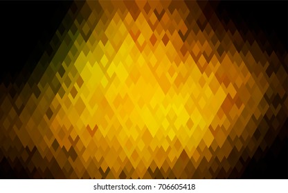 Dark Green, Yellow vector low poly background. A sample with a polygonal design. Illustration in polygonal style with repeating squares