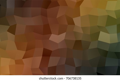 Dark Green, Yellow vector low poly background. A sample with a polygonal design. Illustration in polygonal style with repeating squares