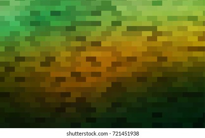 Dark Green, Yellow vector low poly background. A sample with a polygonal design. Illustration in polygonal style with repeating squares