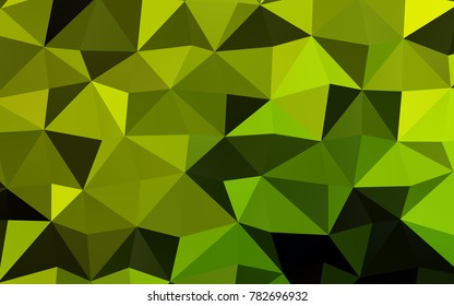 Dark Green, Yellow vector low poly background. Creative illustration in halftone style with gradient. Brand-new design for your business.