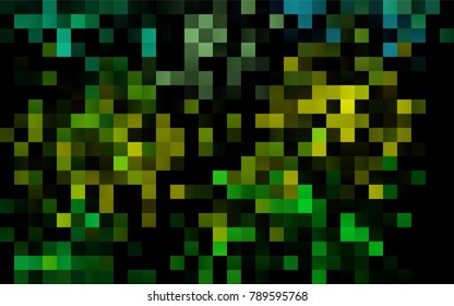 Dark Green, Yellow vector low poly background. A sample with a polygonal design. Illustration in polygonal style with repeating squares