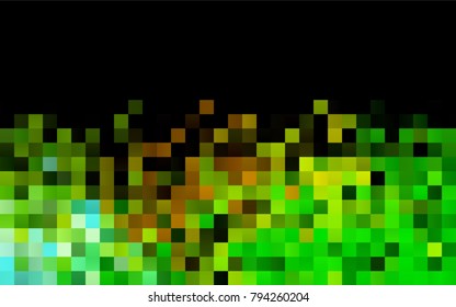 Dark Green, Yellow vector low poly background. A sample with a polygonal design. Illustration in polygonal style with repeating squares