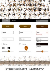 Dark Green, Yellow vector Material Design Kit with dots. Decorative ui kit design in abstract style with colorful dots. This sample is for your website.