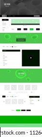 Dark Green, Yellow vector Material Design Kit with liquid shapes. Colorful abstract illustration with gradient lines. This sample is for your website.