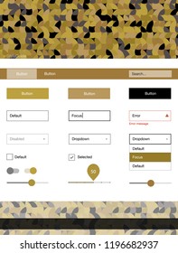 Dark Green, Yellow vector Material Design Kit with dots. Decorative ui kit design in abstract style with colorful dots. This sample is for your landing page.