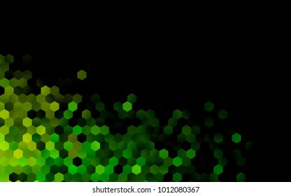 Dark Green, Yellow vector modern geometrical abstract background. Texture, brand-new background. Geometric background in Origami style with gradient. 