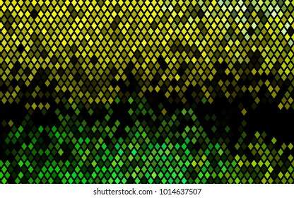 Dark Green, Yellow vector modern geometrical background. Abstract template. Geometric pattern in square style with gradient.