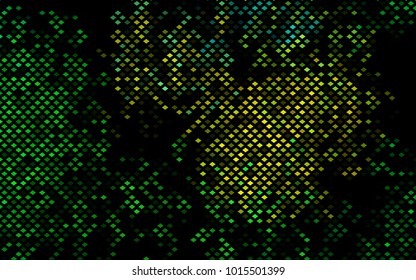 Dark Green, Yellow vector modern geometrical background. Abstract template. Geometric pattern in square style with gradient.