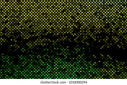 Dark Green, Yellow vector modern geometrical background. Abstract template. Geometric pattern in square style with gradient.