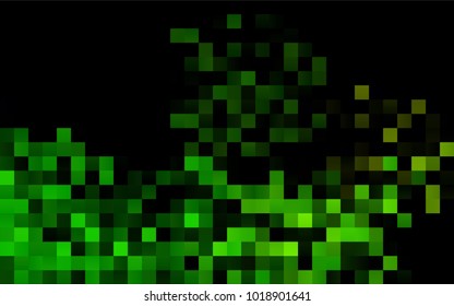Dark Green, Yellow vector modern geometrical background. Abstract template. Geometric pattern in square style with gradient.