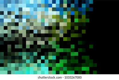 Dark Green, Yellow vector modern geometrical background. Abstract template. Geometric pattern in square style with gradient.