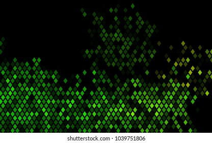 Dark Green, Yellow vector modern geometrical background. Abstract template. Geometric pattern in square style with gradient.