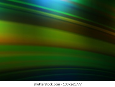 Dark Green, Yellow vector modern bokeh pattern. Glitter abstract illustration with an elegant design. The best blurred design for your business.