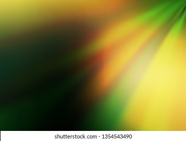 Dark Green, Yellow vector modern elegant background. Glitter abstract illustration with an elegant design. The elegant pattern for brand book.